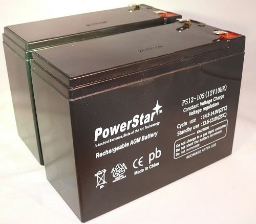 PS12-10-2Pack-18 Set Of 2 12V 10Ah Electric Scooter Battery Schwinn Mongoose With Warranty