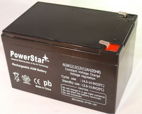 Picture of PowerStar AGM1212-76 12V 12Ah F2 Sealed Lead Acid Deep-Cycle Rechargeable Battery