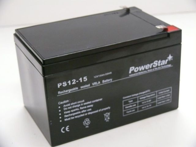 PowerStar PS12-15-16 12V 15Ah F2 Scooter Bike Battery Replaces 14Ah Ritar Rt12140Ev