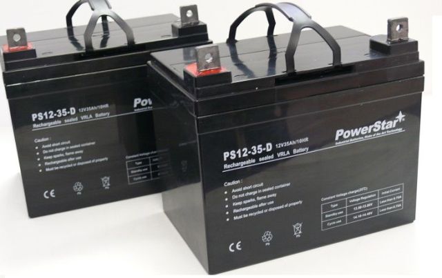 12V 35AH Wheelchair Scooter Batteries UB12350 NEW, Deep Cycle, Pack - 2