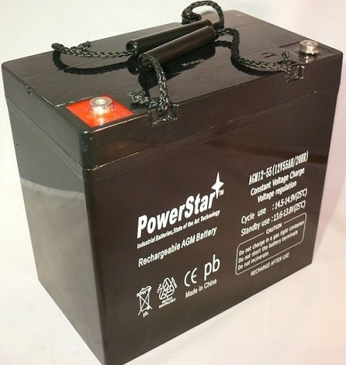 Pride BATLIQ1018 12V 55Ah Sealed AGM Battery Group 22NF