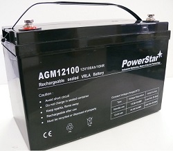Picture of PowerStar AGM12100 New UB121000 45978 12V 100AH 90AH Battery Scooter Wheelchair Mobility
