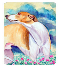 8 x 9.5 in. Whippet Mouse Pad, Hot Pad or Trivet