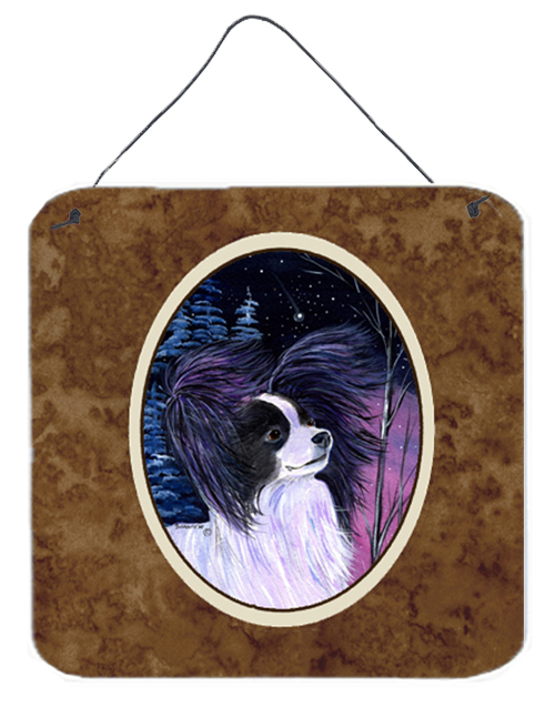 6 x 6 in. Starry Night Papillon Aluminium Metal Wall or Door Hanging Prints