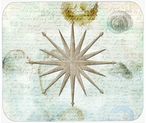 9.5 x 8 in. Shells Navagation Star Mouse Pad, Hot Pad or Trivet