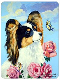 8 x 9.5 in. Papillon Mouse Pad, Hot Pad or Trivet