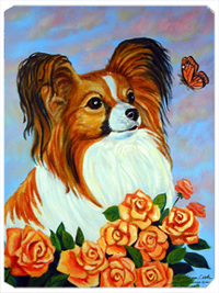 8 x 9.5 in. Papillon Mouse Pad, Hot Pad or Trivet