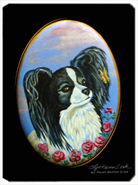 8 x 9.5 in. Papillon Mouse Pad, Hot Pad or Trivet