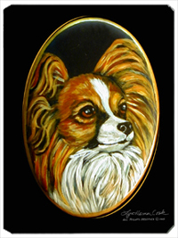 8 x 9.5 in. Papillon Mouse Pad, Hot Pad or Trivet