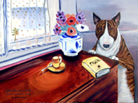 8 x 9.5 in. Bull Terrier Mouse Pad, Hot Pad or Trivet