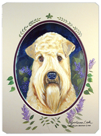 7254MP 8 x 9.5 in. Wheaten Terrier Soft Coated Mouse Pad- Hot Pad or Trivet