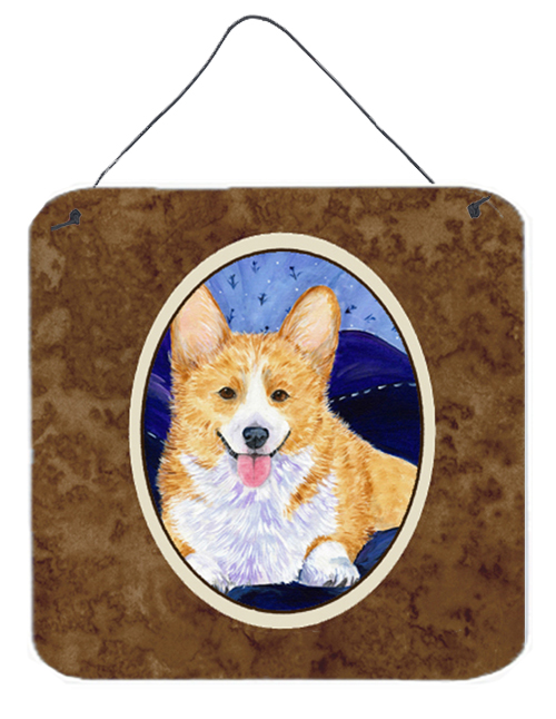 6 x 6 in. Corgi Aluminium Metal Wall or Door Hanging Prints