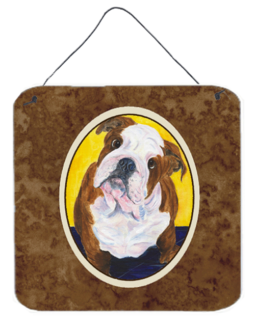 6 x 6 in. English Bulldog Aluminium Metal Wall or Door Hanging Prints
