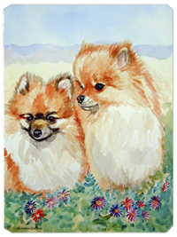 8 x 9.5 in. Pomeranian Mouse Pad, Hot Pad or Trivet