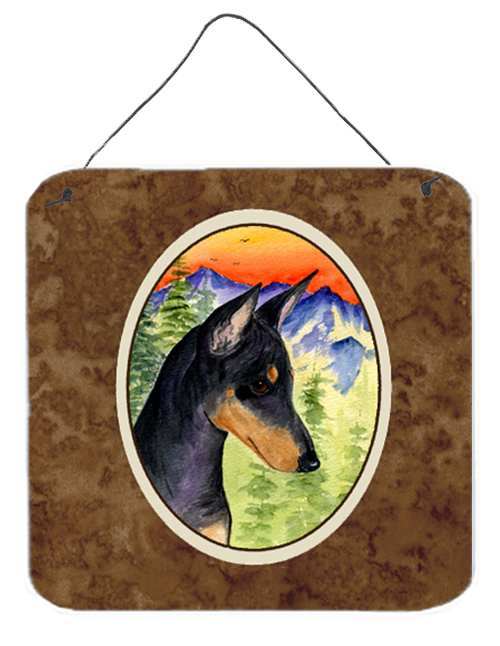 6 x 6 in. Manchester Terrier Aluminium Metal Wall or Door Hanging Prints