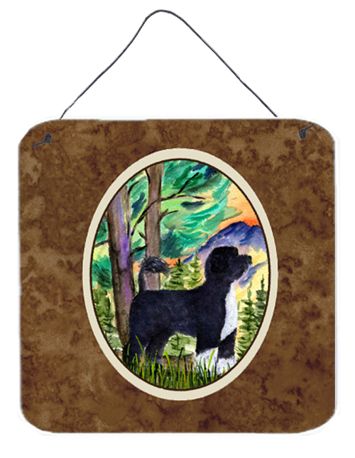 6 x 6 in. Portuguese Water Dog Aluminium Metal Wall or Door Hanging Prints