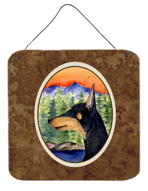 SS8433DS66 6 x 6 in. Manchester Terrier Aluminium Metal Wall or Door Hanging Prints