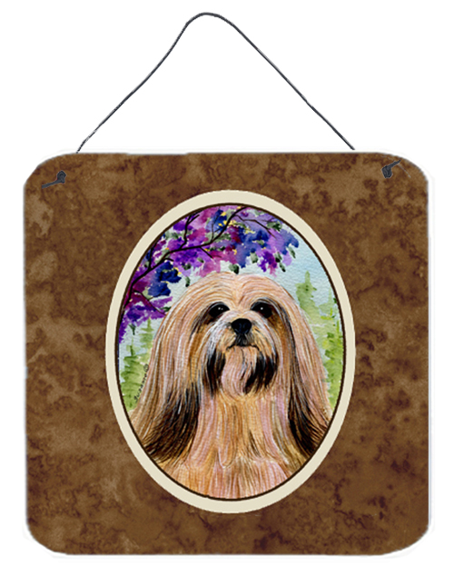SS8436DS66 6 x 6 in. Lhasa Apso Aluminium Metal Wall or Door Hanging Prints