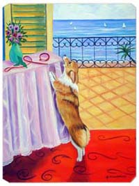 8 x 9.5 in. Corgi Mouse Pad, Hot Pad or Trivet
