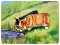 8 x 9.5 in. Corgi Mouse Pad, Hot Pad or Trivet