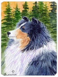8 x 9.5 in. Sheltie Mouse Pad, Hot Pad or Trivet