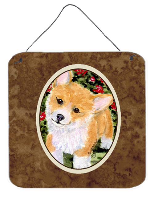 6 x 6 in. Corgi Aluminium Metal Wall or Door Hanging Prints