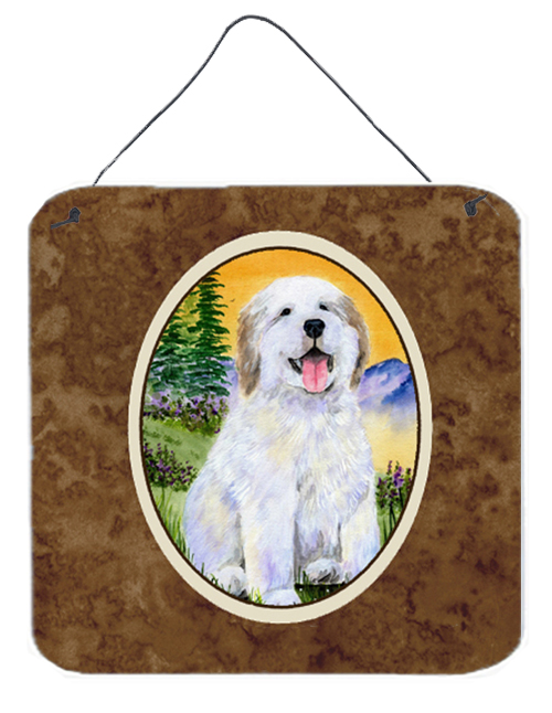 6 x 6 in. Great Pyrenees Aluminium Metal Wall or Door Hanging Prints