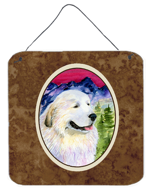 SS8473DS66 6 x 6 in. Great Pyrenees Aluminium Metal Wall or Door Hanging Prints
