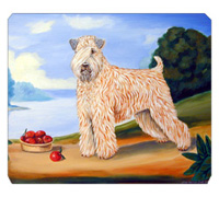 8 x 9.5 in. Wheaten Terrier Soft Coated Mouse Pad, Hot Pad or Trivet