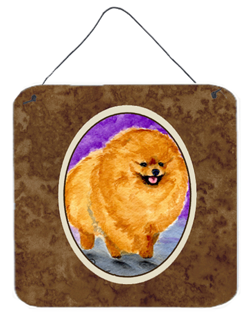 SS8681DS66 6 x 6 in. Pomeranian Aluminium Metal Wall or Door Hanging Prints