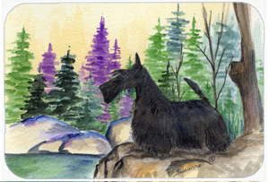 8 x 9.5 in. Scottish Terrier Mouse Pad, Hot Pad or Trivet