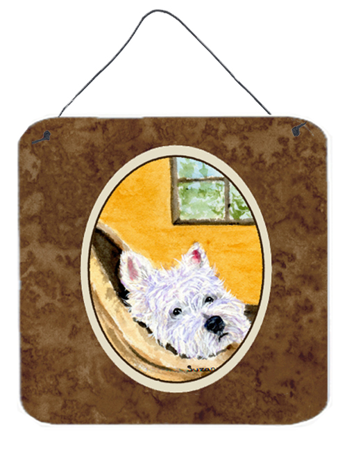 SS8785DS66 6 x 6 in. Westie Aluminium Metal Wall or Door Hanging Prints