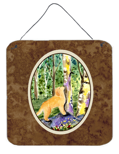6 x 6 in. Golden Retriever Aluminium Metal Wall or Door Hanging Prints