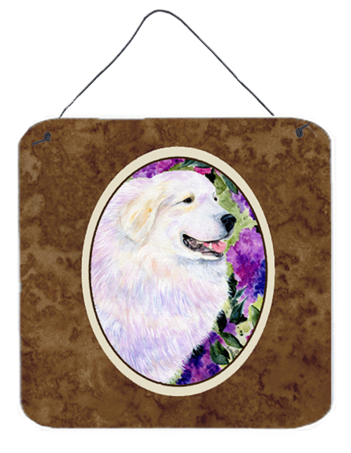 SS8474DS66 6 x 6 in. Great Pyrenees Aluminium Metal Wall or Door Hanging Prints