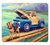 8 x 9.5 in. Bloodhound Mouse Pad, Hot Pad or Trivet
