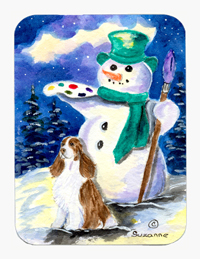 SS1002MP 8 x 9.5 in. English Springer Spaniel Mouse Pad- Hot Pad or Trivet