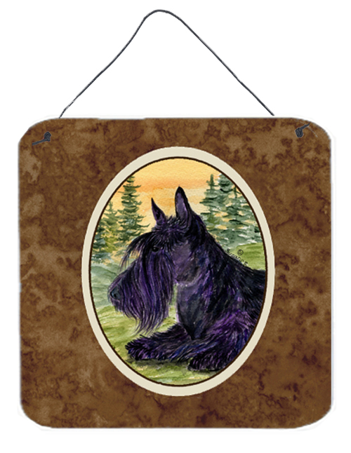 6 x 6 in. Scottish Terrier Aluminium Metal Wall or Door Hanging Prints