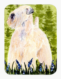 8 x 9.5 in. Wheaten Terrier Soft Coated Mouse Pad, Hot Pad or Trivet