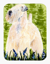 8 x 9.5 in. Wheaten Terrier Soft Coated Mouse Pad, Hot Pad or Trivet