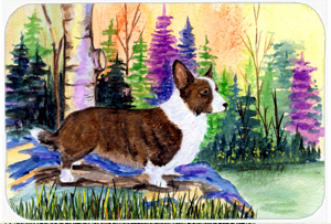 8 x 9.5 in. Corgi Mouse Pad, Hot Pad or Trivet