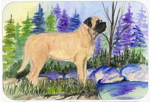8 x 9.5 in. Mastiff Mouse Pad, Hot Pad or Trivet