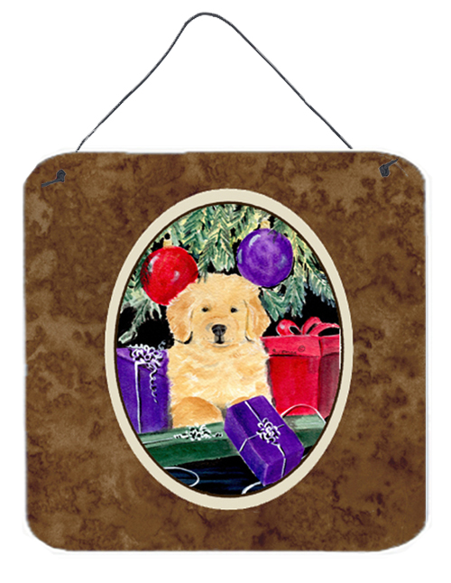 6 x 6 in. Golden Retriever Aluminium Metal Wall or Door Hanging Prints