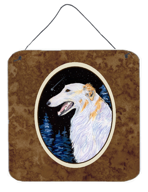 Borzoi Aluminium Metal Wall Or Door Hanging Prints