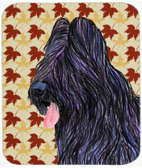 Briard Fall Leaves Portrait Mouse Pad, Hot Pad Or Trivet