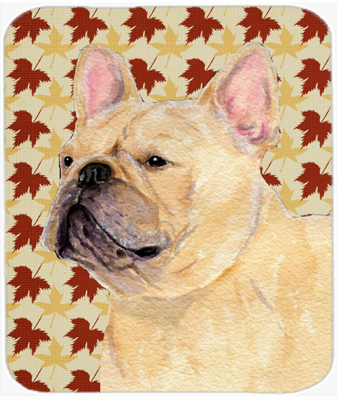 French Bulldog Fall Leaves Portrait Mouse Pad, Hot Pad Or Trivet