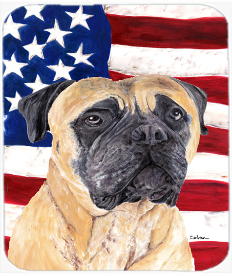 Usa American Flag With Mastiff Mouse Pad