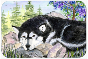 Alaskan Malamute Mouse Pad, Hot Pad & Trivet