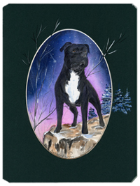 Staffie Mouse Pad, Hot Pad & Trivet