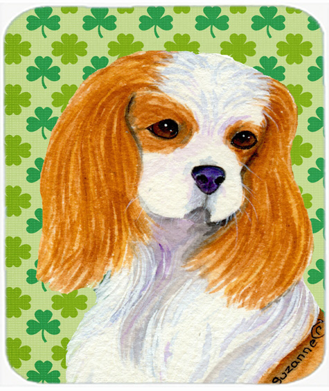 Cavalier Spaniel St. Patricks Day Shamrock Mouse Pad, Hot Pad Or Trivet
