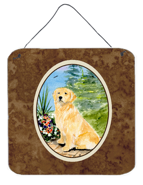 SS8758DS66 Golden Retriever Aluminium Metal Wall Or Door Hanging Prints